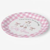 Gekke Goose Roze Verjaardag Papieren Bordje (Gekanteld)