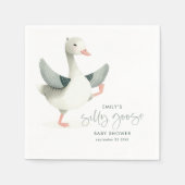 Gekke Goose Sage Script Name Baby shower Servet (Voorkant)