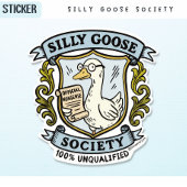 Gekke Goose Society Crest - 100% ongekwalificeerd Sticker