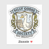 Gekke Goose Society Crest - 100% ongekwalificeerd Sticker (Vel)