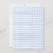 Gekke Goose Spring Daisy Gingham Boy Baby shower Kaart (Achterkant)