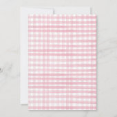 Gekke Goose Spring Daisy Gingham Girl Baby shower Kaart (Achterkant)