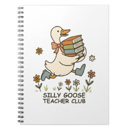 Gekke Goose Teacher Club Grappig Terug naar school Notitieboek