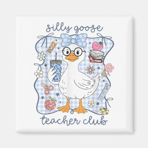 Gekke Goose Teacher Club Terug naar School Funny F Magneet