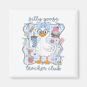 Gekke Goose Teacher Club Terug naar School Funny F Magneet