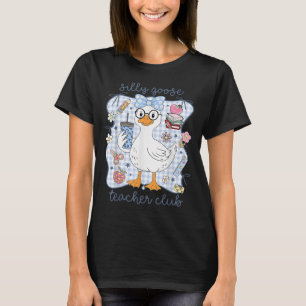 Gekke Goose Teacher Club Terug naar School Funny F T-shirt