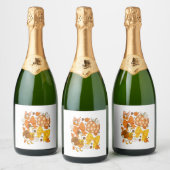 Gekke Goose Thanksgiving Coquette Turkije Sparkling Wijnetiket (Flessen)