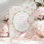 Gekke Goose Time Capsule 1e Verjaardag roze boog Poster