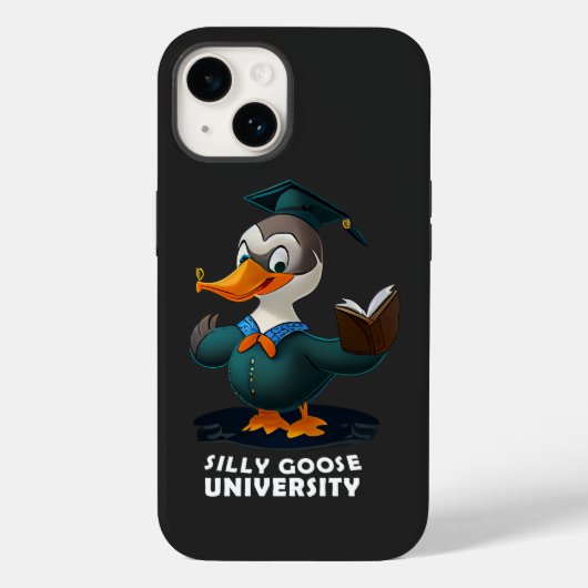 Gekke Goose University Student Funny Case-Mate iPhone Case (Achterkant)