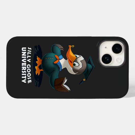 Gekke Goose University Student Funny Case-Mate iPhone Case (Achterkant (horizontaal))