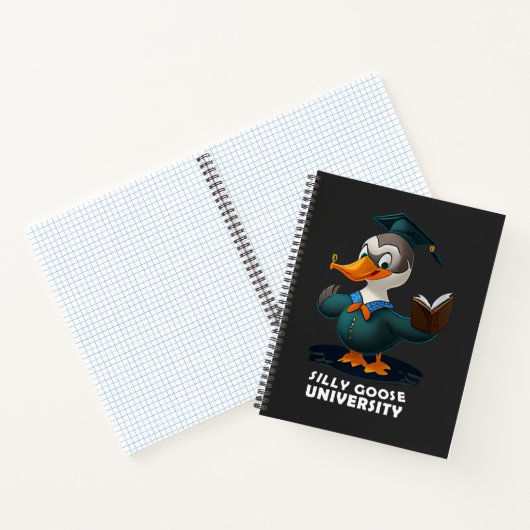 Gekke Goose University Student Funny Notitieboek (Binnen)