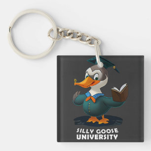 Gekke Goose University Student Funny Sleutelhanger