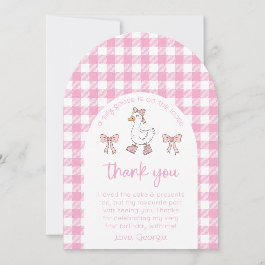 Gekke Goose Verjaardag Foto Bedankt Card Kaart (Voorkant)