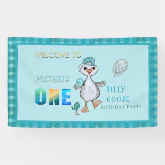 Gekke Goose Verjaardag Welkom Party Banner (Horizontaal)