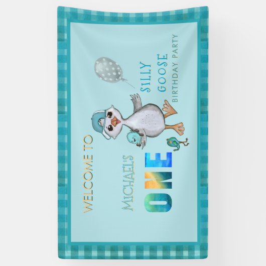 Gekke Goose Verjaardag Welkom Party Banner (Verticaal)