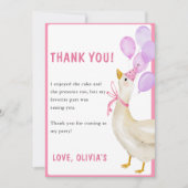 Gekke Goose verjaardagsfeest bedankkaart Kaart (Voorkant)