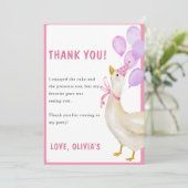 Gekke Goose verjaardagsfeest bedankkaart Kaart (Staand voorkant)