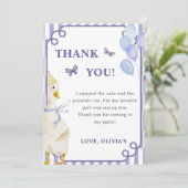 Gekke Goose verjaardagsfeest bedankkaart Kaart (Staand voorkant)