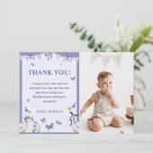 Gekke Goose verjaardagsfeest foto Dank u kaart (Staand voorkant)