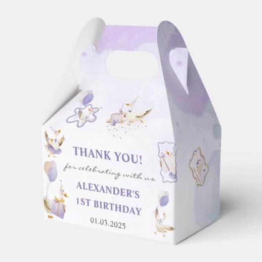 Gekke Goose verjaardagsfeestje Bedankdoosjes (Voorkant Zijde)