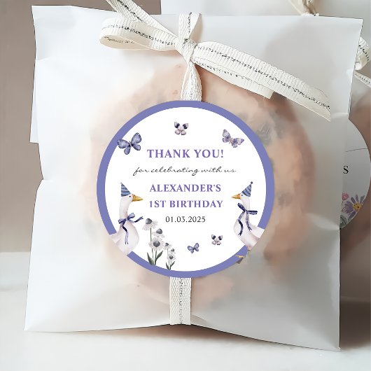 Gekke Goose verjaardagsfeestje Bedankjes Labels