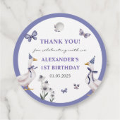 Gekke Goose verjaardagsfeestje Bedankjes Labels (Achterkant)