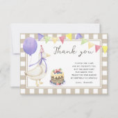 Gekke Goose verjaardagsfeestje bedankt (Voorkant)