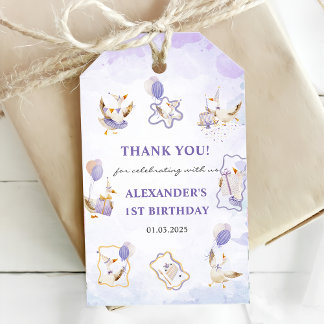 Gekke Goose verjaardagsfeestje Cadeaulabel