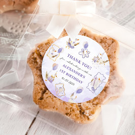 Gekke Goose verjaardagsfeestje Ronde Sticker