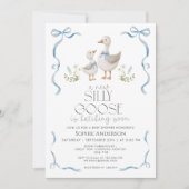 Gekke Goose Vinatge Bow Boy Baby shower Kaart (Voorkant)