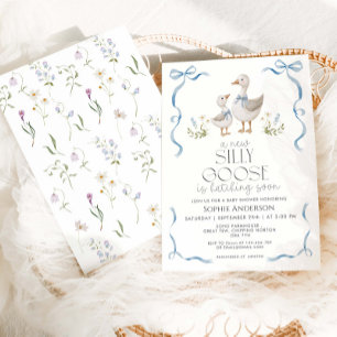 Gekke Goose Vinatge Bow Boy Baby shower Kaart