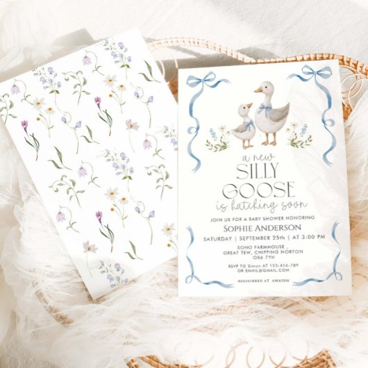 Gekke Goose Vinatge Bow Boy Baby shower Kaart