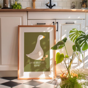 Gekke Goose Wall Art Christelijke kinderkamer deco Poster