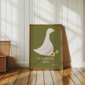 Gekke Goose Wall Art Christelijke kinderkamer deco Poster