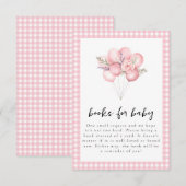 Gekke Goose Waterverf Meisje Baby shower Informatiekaartje (Voorkant / Achterkant)