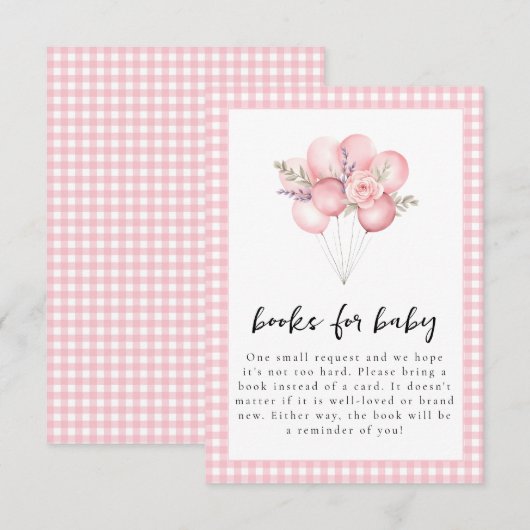 Gekke Goose Waterverf Meisje Baby shower Informatiekaartje (Voorkant / Achterkant)