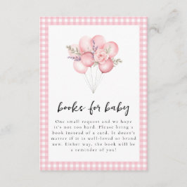 Gekke Goose Waterverf Meisje Baby shower Informatiekaartje