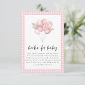 Gekke Goose Waterverf Meisje Baby shower Informatiekaartje (Staand voorkant)