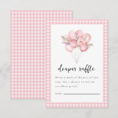 Gekke Goose Waterverf Meisje Baby shower Informatiekaartje (Voorkant / Achterkant)