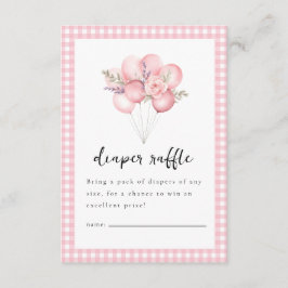 Gekke Goose Waterverf Meisje Baby shower Informatiekaartje