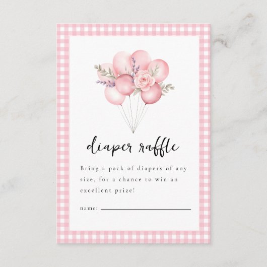 Gekke Goose Waterverf Meisje Baby shower Informatiekaartje (Voorkant)