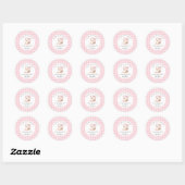 Gekke Goose Waterverf Meisje Baby shower Ronde Sticker (Vel)