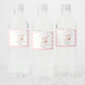 Gekke Goose Waterverf Meisje Baby shower Waterfles Etiket (Flessen)