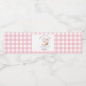 Gekke Goose Waterverf Meisje Baby shower Waterfles Etiket (Enkel label)