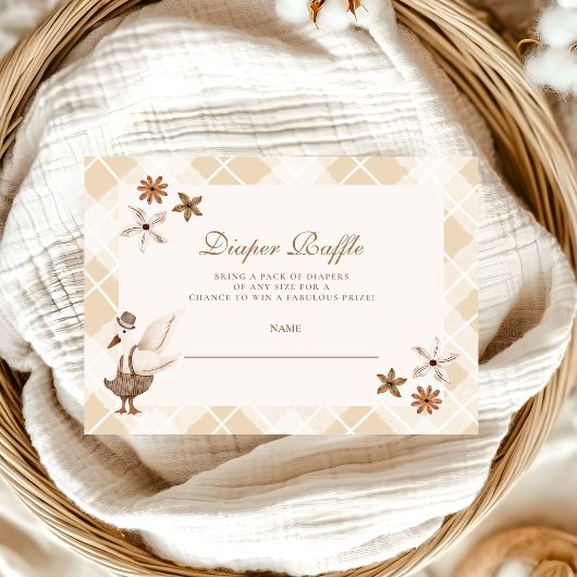 Gekke Goose Whimsical Baby Diapper Raffle Informatiekaartje