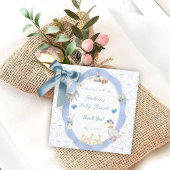 Gekke Goose Whimsical Bow Baby Boy Shower Bedankjes Labels