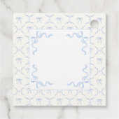 Gekke Goose Whimsical Bow Baby Boy Shower Bedankjes Labels (Achterkant)