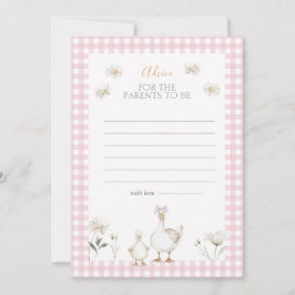 Gekke Goose Whimsical Pink Baby shower Advies Kaar