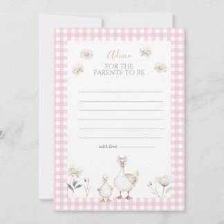 Gekke Goose Whimsical Pink Baby shower Advies Kaar
