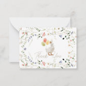 Gekke Goose Wildflower Baby shower Dank u Notitiekaartje (Voorkant)